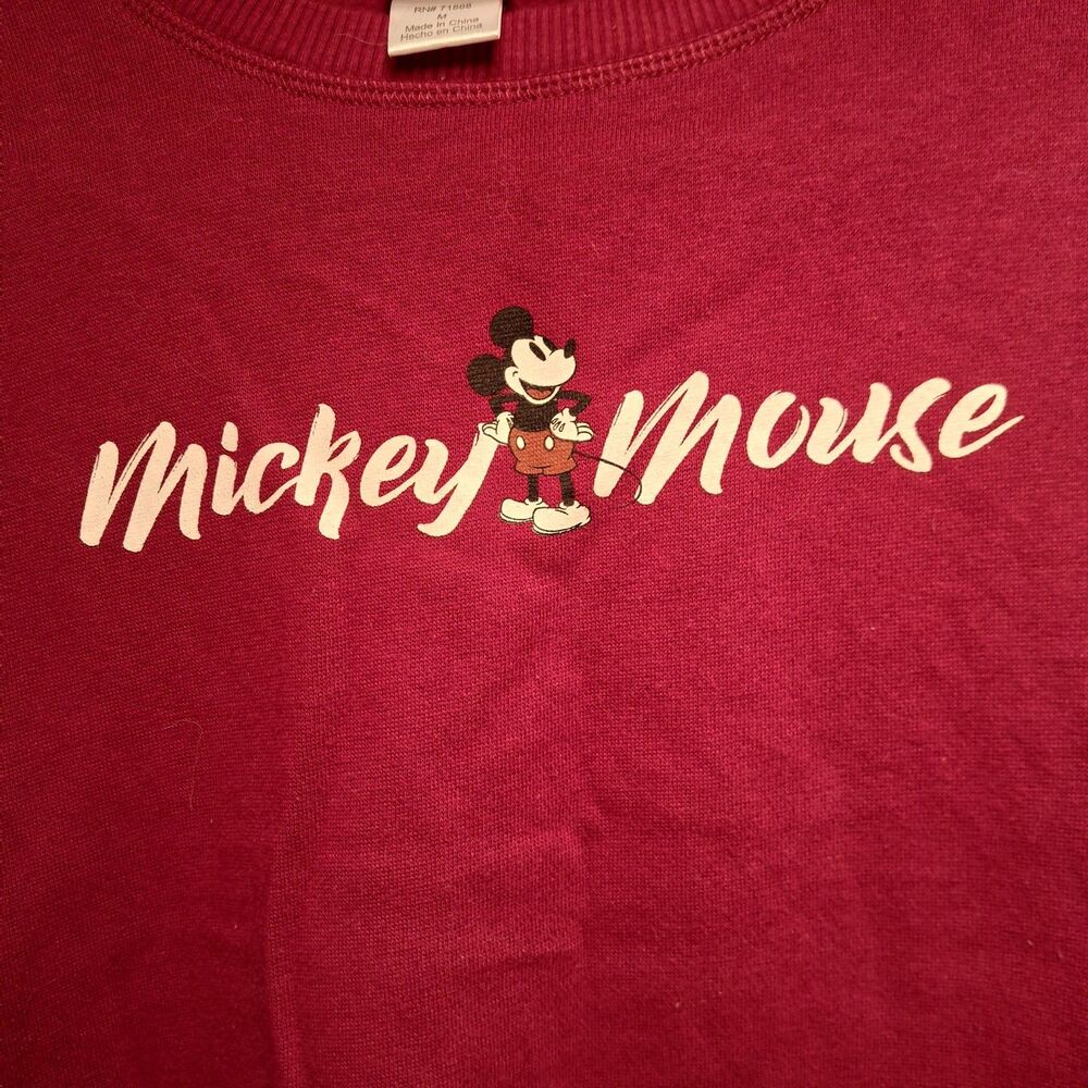 Disney Juniors Mickey Mouse Cropped Sweatshirt Size Medium - Picture 2 of 8